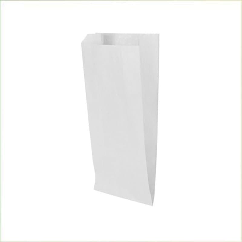VIRSUS 200 Sacs Blancs en Papier Kraft Alimentaire 14x30 - Enveloppes Idéales pour Pain, Gâteaux et Alimentation