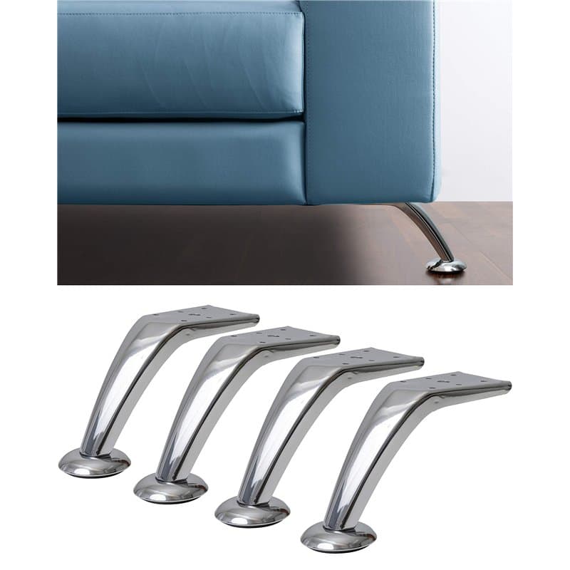 IPEA Lot de 4 Pieds pour Meubles et Canapé modèle Cobalto - Lot de 4 Pieds en Fer - Pieds au Design élégant pour fauteuils, armo