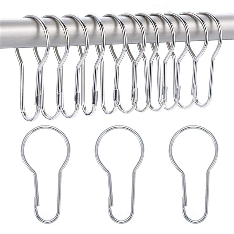 LEBQ 40 Pack Anneaux de Rideau de Douche Crochets Suspendus pour Tri et Organisation