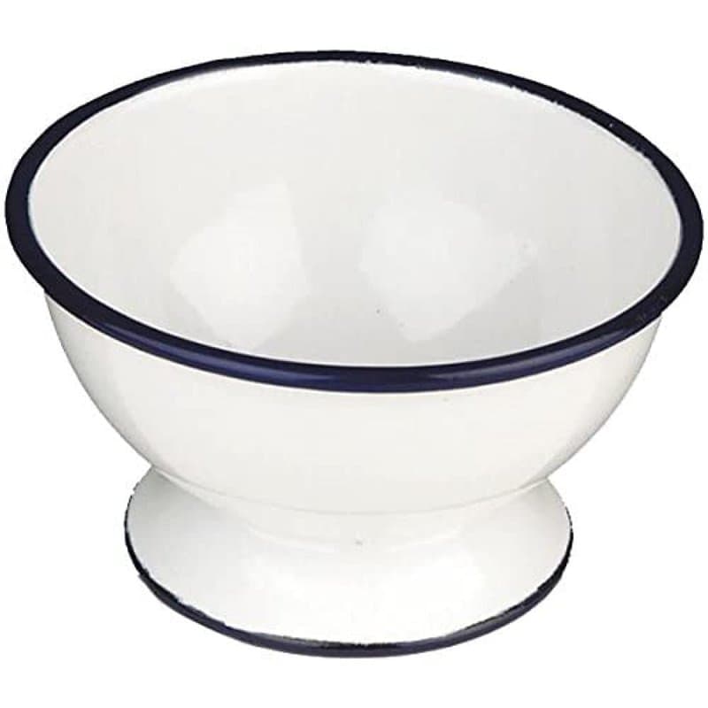 Ibili 903812 Bol avec Pied, Porcelaine, Blanc/Bleu, 14 x 14 x 8 cm