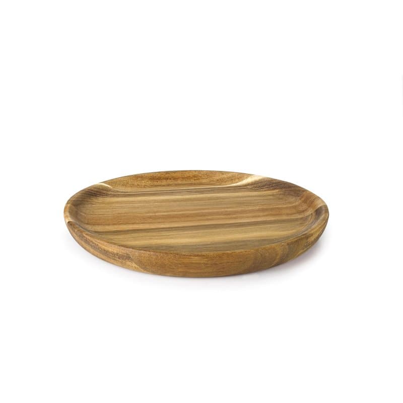 IBILI - Assiette en bois d'acacia avec revêtement d'huile, 16 cm