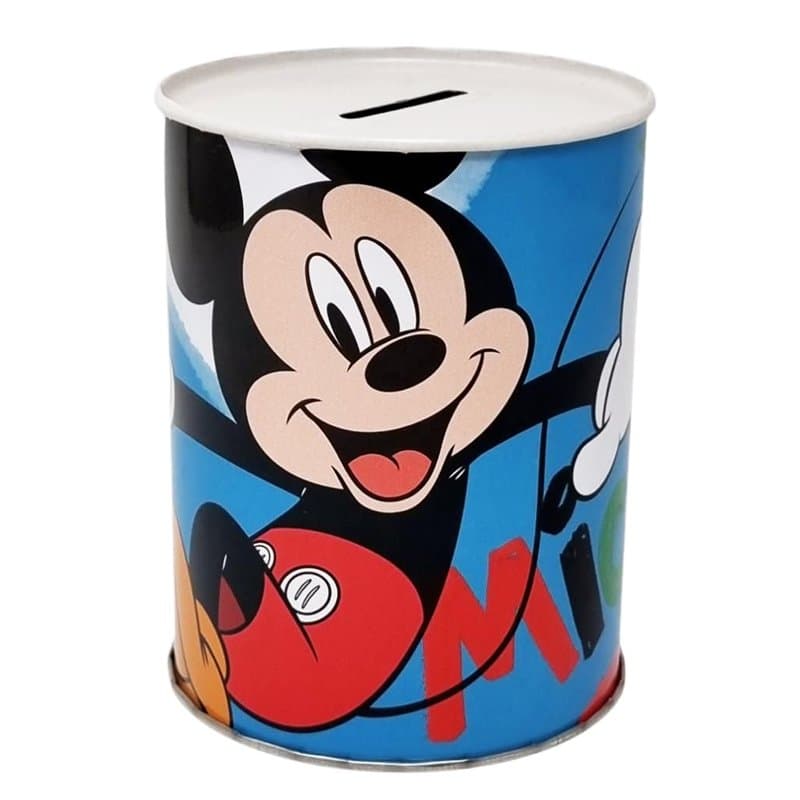 Disney Tirelire Mickey Mouse en métal étain non ouvert 11 x 8 cm