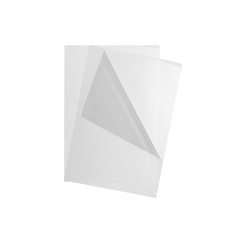 Grafoplas Boîte de 100 dossiers avec ongle, polypropylène de qualité basique, format folio, plastique transparent, finition peau