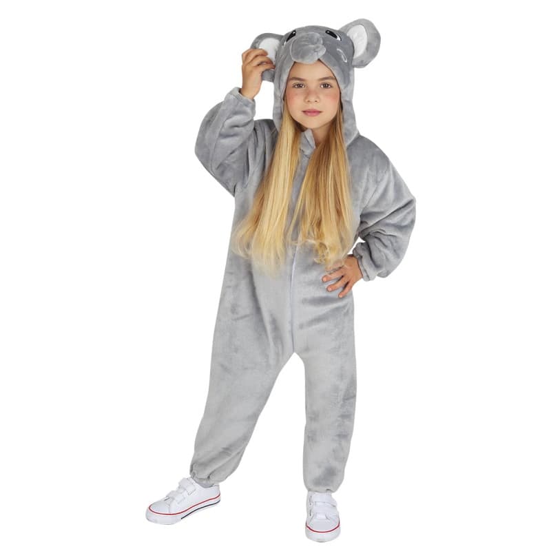 Rubies Déguisement d'éléphant avec son pour garçons et filles, combinaison avec capuche, queue et boîte sonore, costume animal p