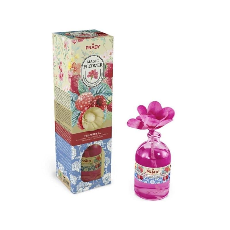 Prady - Magic Flower Désodorisant Framboise - 100 ML - Parfum fruité de framboise pour une ambiance vive et rafraîchissante.