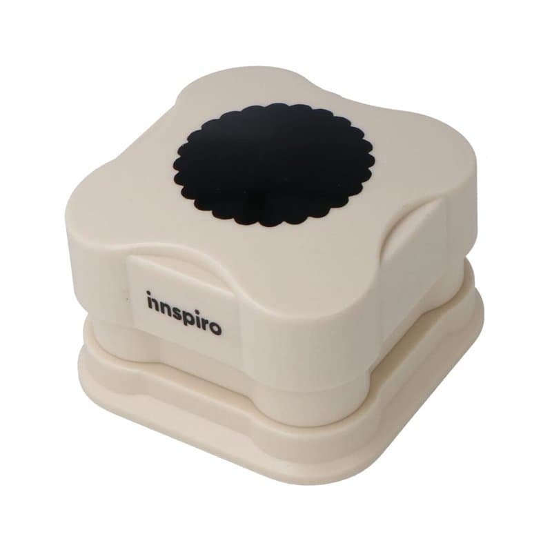 INNSPIRO Perforatrice Anywhere Punch cercle festonné 38mm, perforatrice pour scrapbooking, DIY, manualités, création de cartes.
