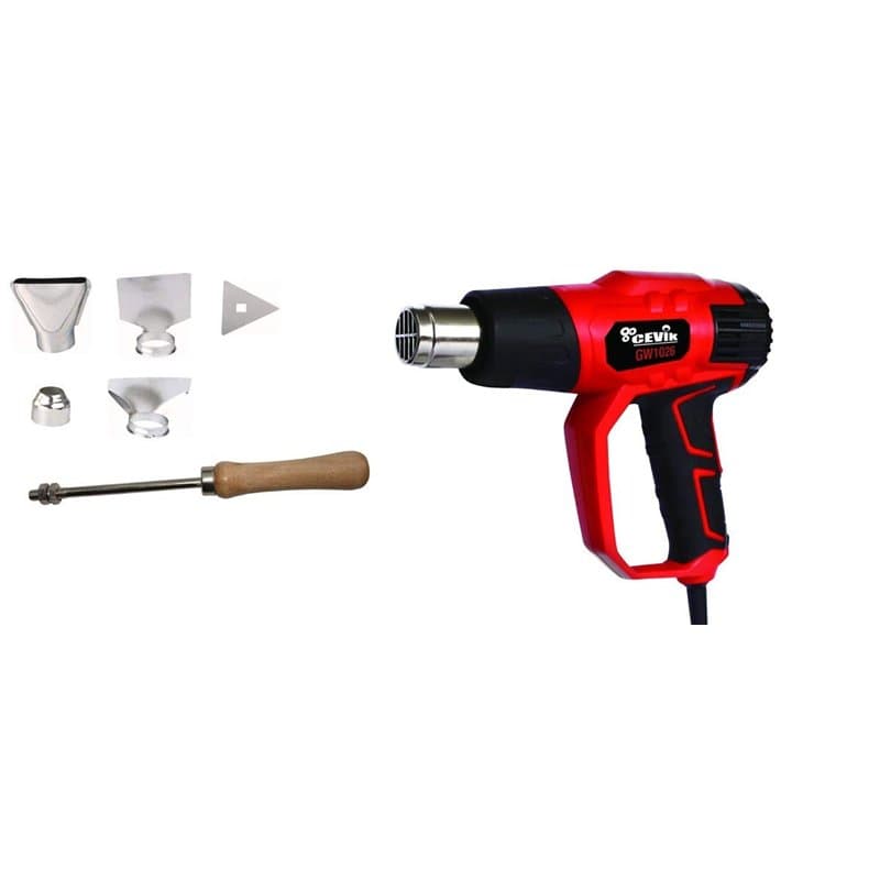 CEVIK CE-GW1026M Décapeur Thermique 2000W avec Accessoires et Mallette – Decapeur Professionnel pour Réparations, Bricolage et E