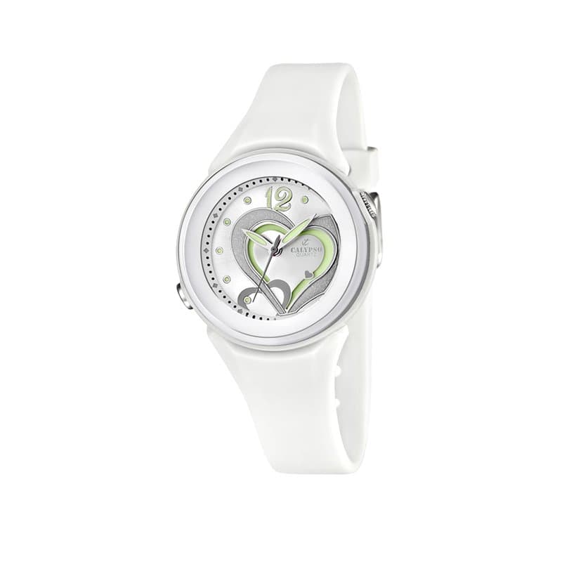 Calypso Montre pour Femme K5576/1 Trendy Boîtier en Plastique Multi Bracelet en Plastique Blanc