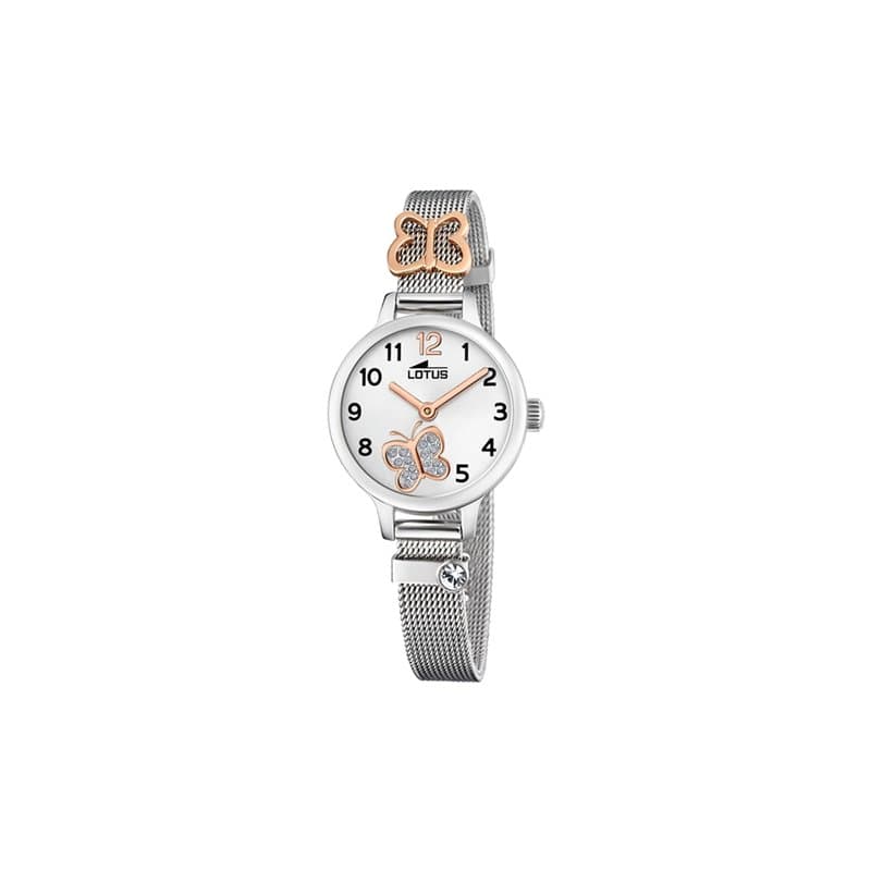 Lotus Montre pour Enfants 18659/2 Junior Collection Boîtier en Acier Inoxydable Gris Bracelet en Acier Inoxydable Gris