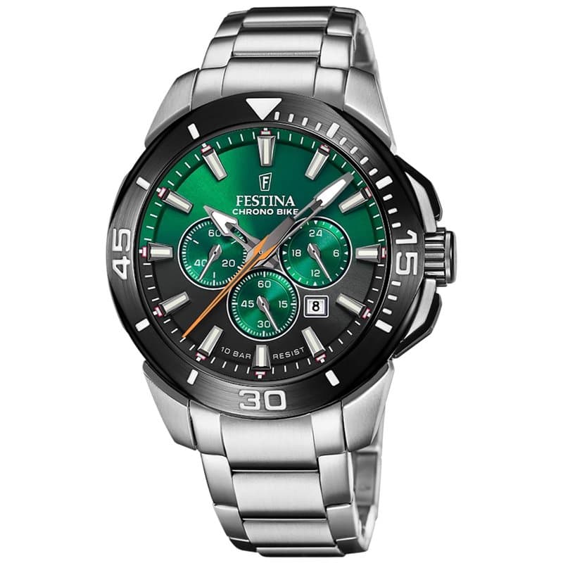 Montre FESTINA pour Homme F20641/B Chrono Bike Boîtier en Acier Inoxydable Gris Bracelet en Acier Inoxydable Gris