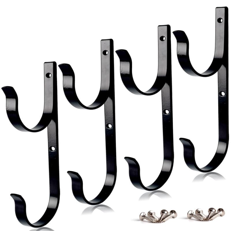 MENG ZHI AO Lot de 4 crochets en aluminium pour poteaux de piscine résistants avec vis, crochets parfaits pour la piscine, les b