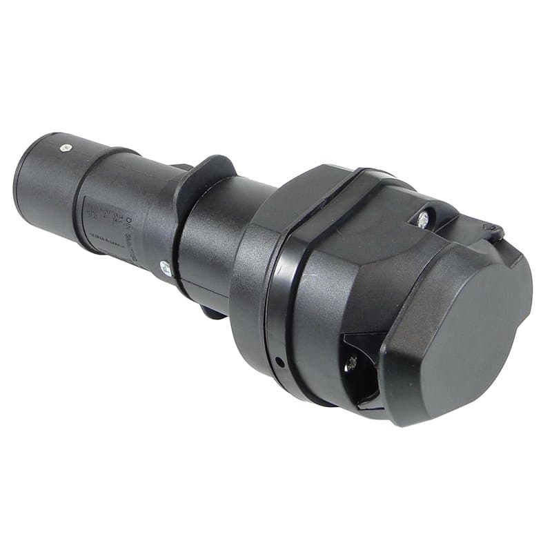 Ryme Automotive Convertisseur de Tension 13P 12V à 7P 24V | Adaptateur pour remorque 13P/12V ISO 11446 vers véhicule 7P/24V ISO