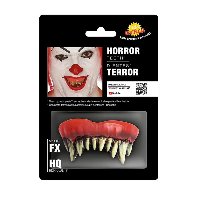 FIESTAS GUIRCA- Dents de Vampire Monstre, 2177, Rouge, Taglia Unica