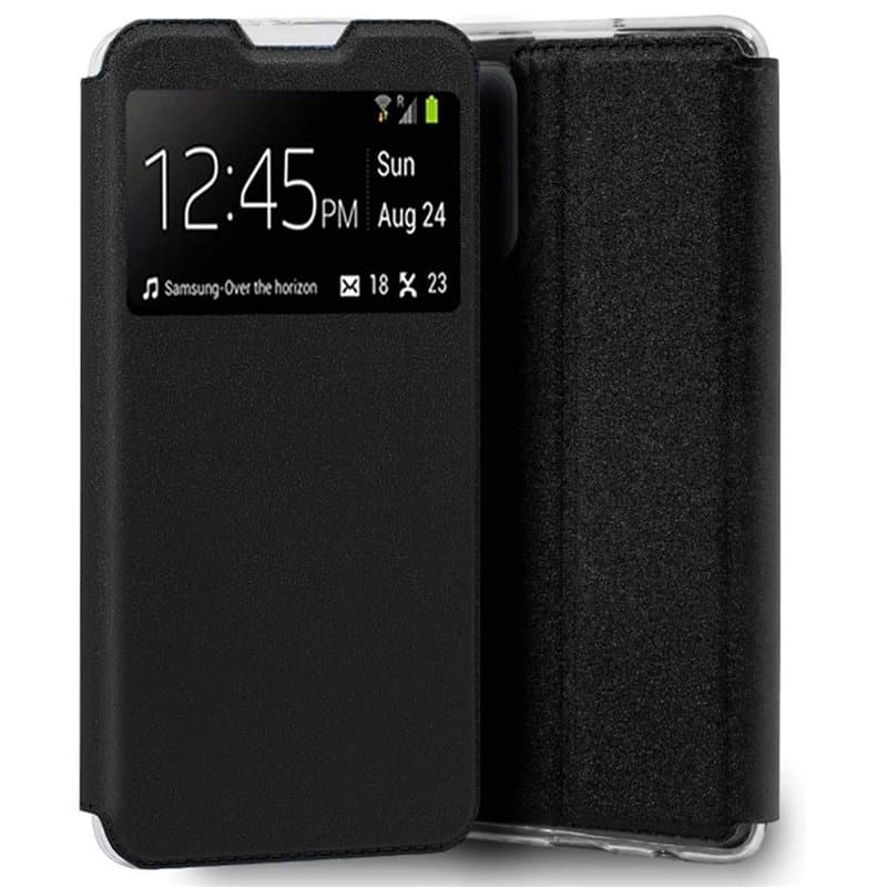 Tumundosmartphone Étui à Rabat avec fenêtre pour Realme Narzo 50 5G Noir