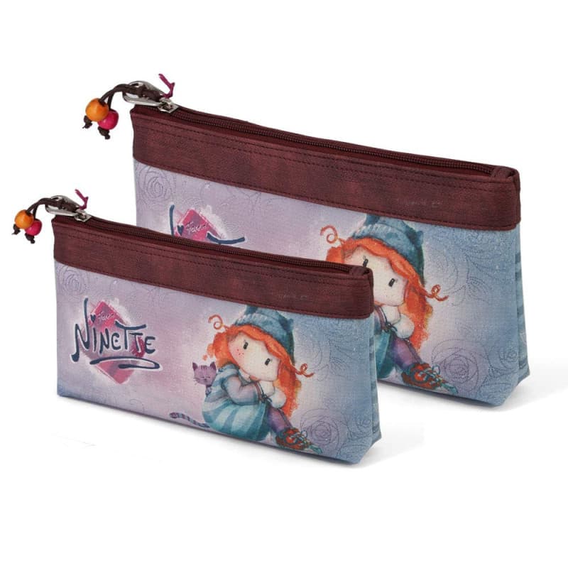 Forever Ninette Origin-Ensemble de Deux Sacs à Toilette, Multicolore