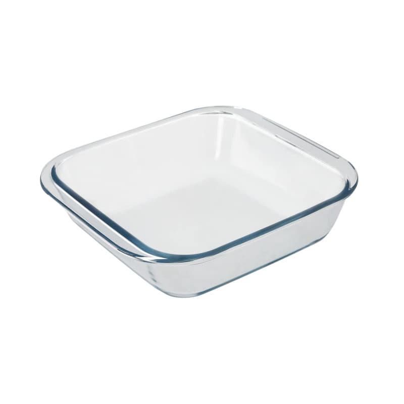 ORYX 5024130 Plat à four en verre Borosilicate carré 1,1 litres. 18 x 18 cm. Idéal pour les décorations, les salades, les desser
