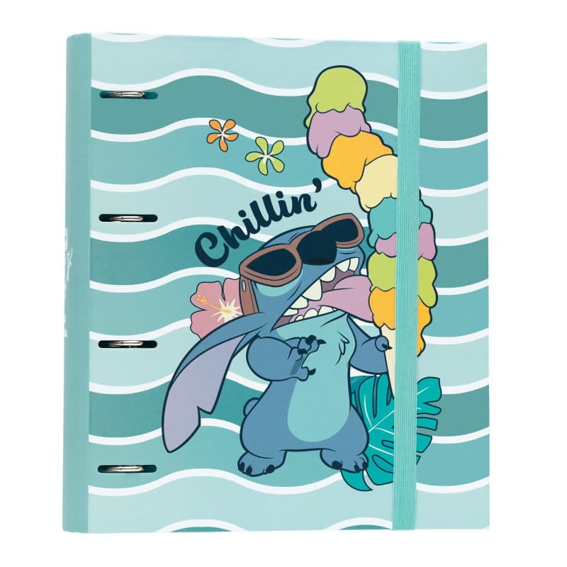 Grupo Erik - Classeur 4 anneaux Stitch, Couverture Rigide 32 x 27 cm | Fourniture Scolaire, Fournitures de Bureau, Classeur A4