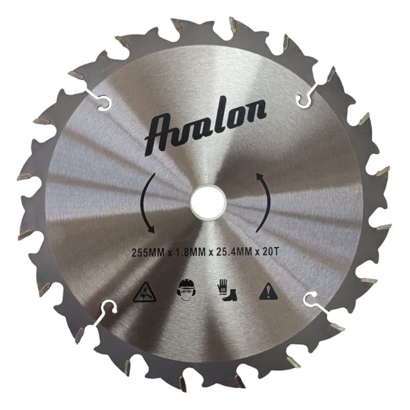 Avalon Pro Disque à 20 dents professionnel pour débroussailleuse, lame spéciale pour tiges ligneuses 255 x 1,8 x 11,0 mm