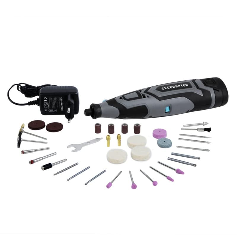 Cecotec Multi-Outil Rotatif de précision CecoRaptor Polish&Sand 1200 Ultra Batterie 12 V 1500 mAh Vitesse sans Charge 25000 TR/M