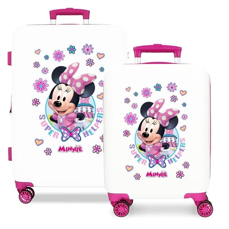 DISNEY Minnie Happy Helpers Fille Bagage - Ensemble de Bagage, Blanc, Taille Unique