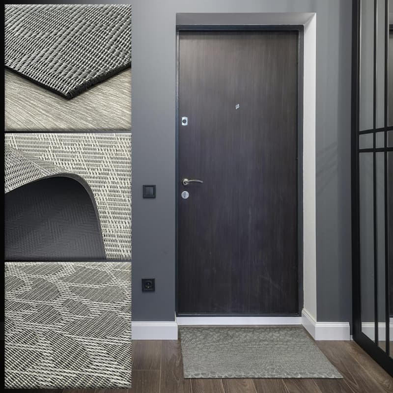 Tapis en Vinyle Tressé Antidérapant 60 x 400 cm - Idéal pour Cuisine et Extérieur
