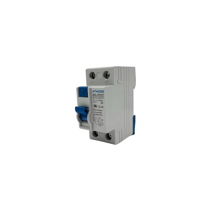 Interrupteur différentiel super immunisé SI, 300 mA, 2P, 40 A, classe A, sensibilité 300mA, RASMACOR