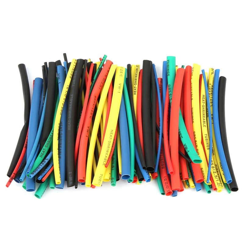 100 pièces gaine thermorétractable, gaine isolée fil électrique câble enveloppement assortiment Kit de Tube thermorétractable 5