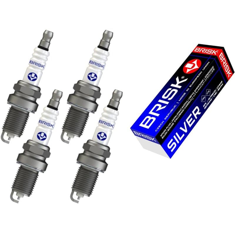 BRISK Silver DR17YS-9 1463 Bougies d'allumage Essence GPL GNV Autogas, 4 pièces