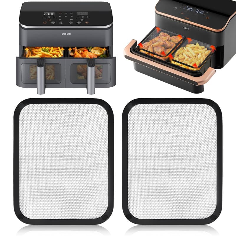 LUOJINYI Lot de 2 Protection en Acier Inoxydable pour COSORI Dual Blaze TwinFry 10L/ Cosori CAF-R901-AEU 8,5L, Grille Anti Proje