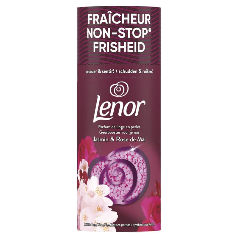 Parfum de linge en perles Lenor, 78 lavages (6 x 155g), Jasmin et Rose de Mai, jusqu’à 12 semaines de fraîcheur continue dans l’