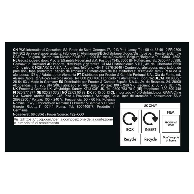 Rasoir électrique BRAUN Series 5 - Noir - Autonomie 50 minutes - Charge rapide 5 minutes