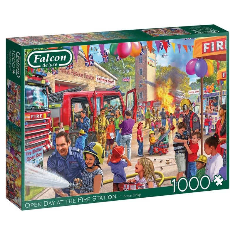 Jumbo, Falcon de Luxe - Puzzles pour Adultes - Journée Portes Ouvertes à la caserne de Pompiers - 1000 pièces