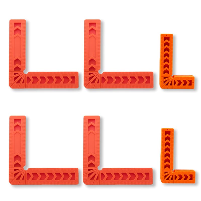 Piacolnic Lot de 6 Équerres de Positionnement à 90 Degrés, 3" 4" Pince de Positionnement à 90 Degrés, L Type Pinces à Angle Droi
