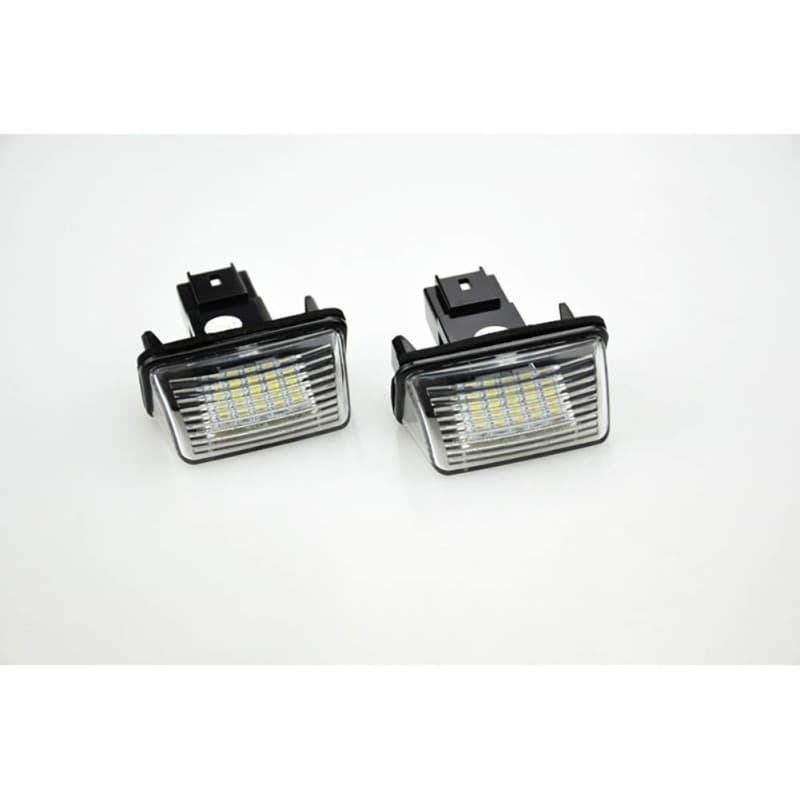 AUTO-STYLE Feux de plaque d'immatriculation LED compatible avec Citroën/Peugeot divers, Noir