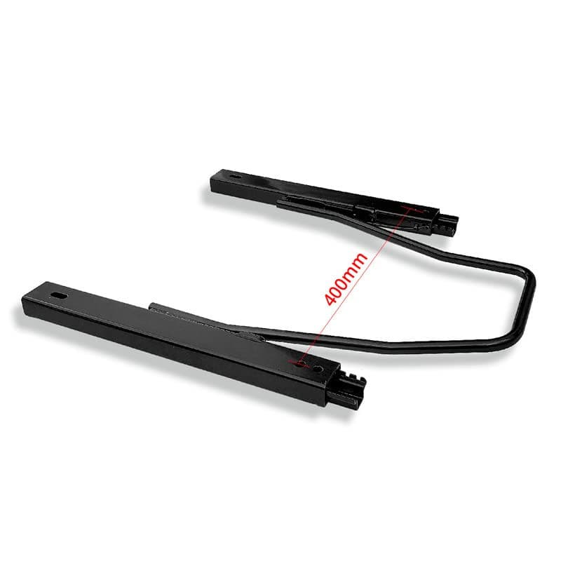 AUTO-STYLE Set de glissières universel pour 1 Siège baquet avec réglage frontal (Largeur 400mm), Noir