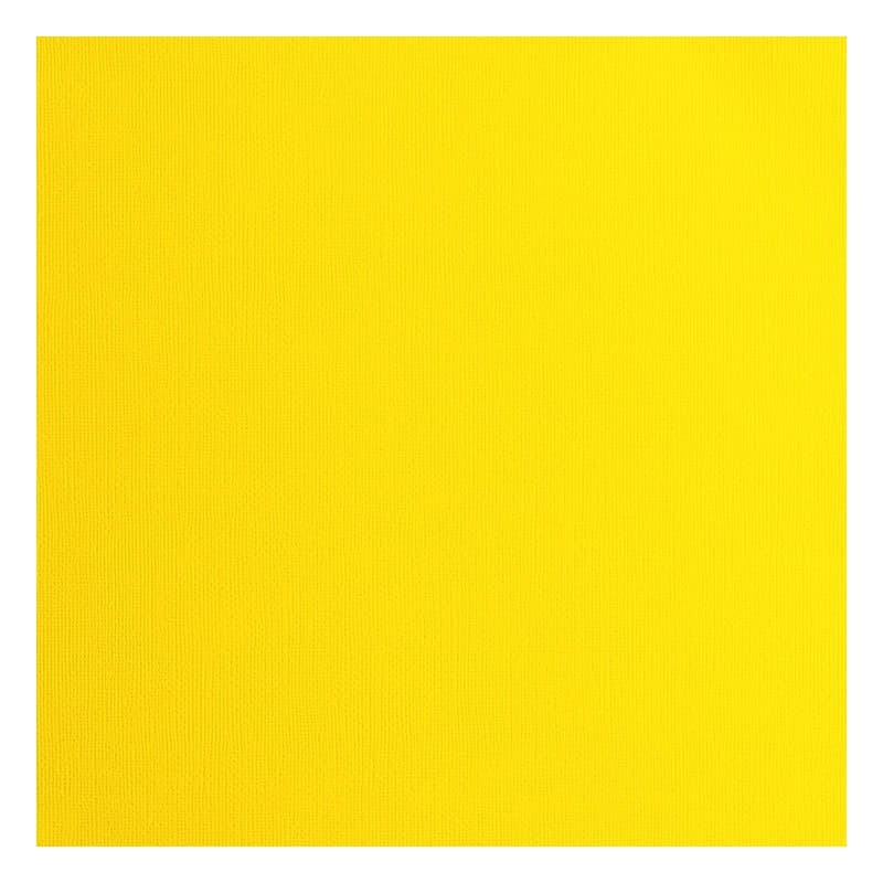 vaessen creative Florence Papier Cartonné, Jaune (Citron), 216g, Carré, 30,5 x 30,5 cm, 20 Feuilles, Surface Texturée, pour Pein