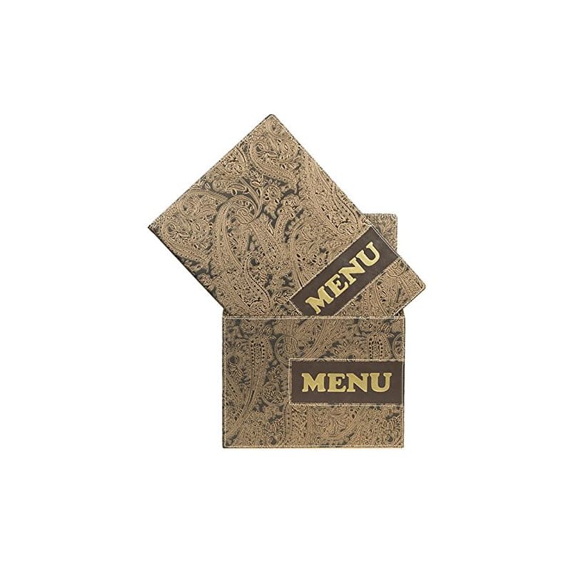 Securit Protège-menus de la Gamme Design A4 (x10) Plus Box, 1 Double Insert Inclus avec Chaque menu (présente 4 Pages A4)