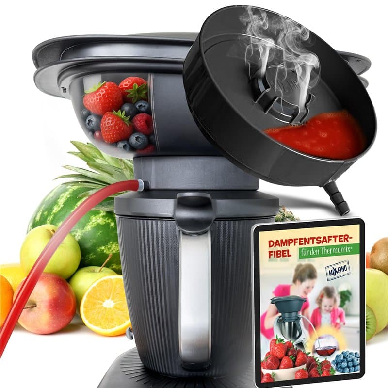MixFino Extracteur de Jus Vapeur pour Thermomix TM7, Accessoire pour Jus, Gelées et Sirops Maison, Traite de Grandes Quantités d