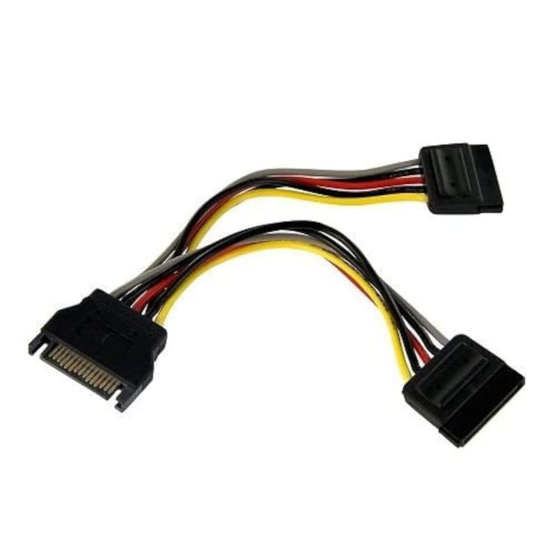 Cablepelado Câble d'alimentation multiplicateur SATA mâle vers 2 x SATA femelle 0,20 m