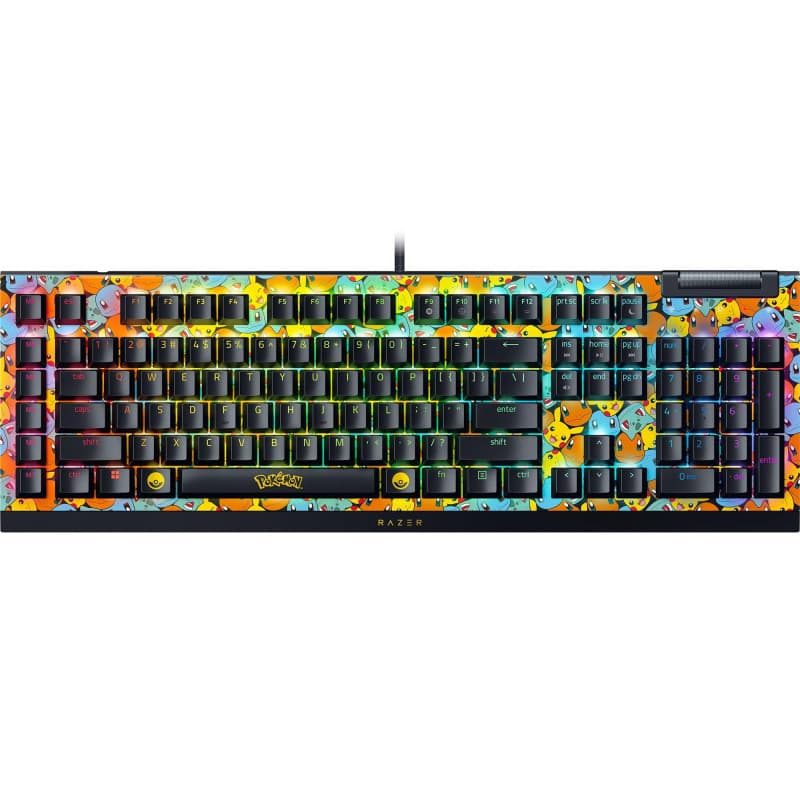 Razer BlackWidow V4 X Pokémon Edition - Clavier mécanique de Jeu - Chroma RGB - interrupteurs mécaniques Vert - 6 Touches Macro