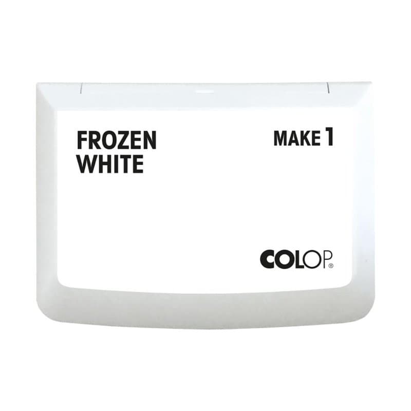COLOP MAKE 1 tampon encreur, frozen white, 50 x 90 mm, pour tampon manuel traditionnel et tampon créatif