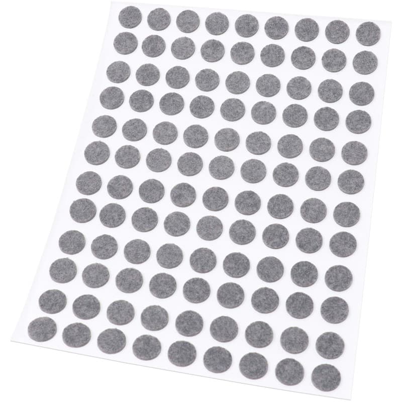 Adsamm® / 108 x Patins en Feutre/Gris/Ø 10 mm/Rond / 1,5 mm d' épaisseur/Patins glisseurs Auto-adhésifs de qualité optimale de A
