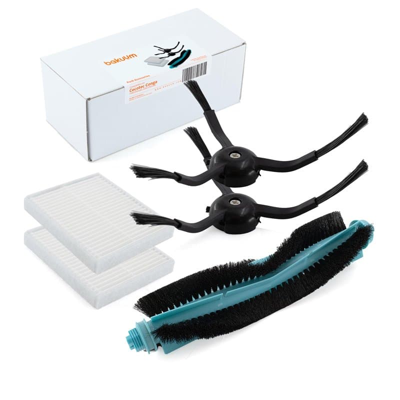 BAKUUM Pack de consommables pour robot aspirateur Cecotec Conga 7490 Ultimate et Conga 8490 Ultimate. Pack de 2 brosses brosses