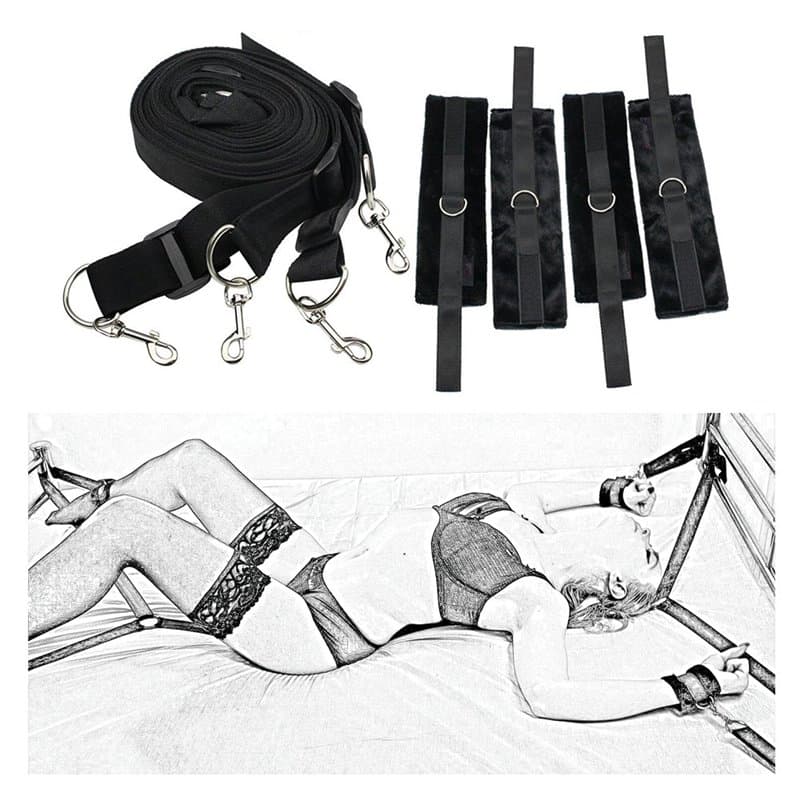 rebesco Courroie de Poignet en Nylon Ajustable B-D-S-M Courroie de Cuisse décorative pour Le Yoga pour différentes Occasions