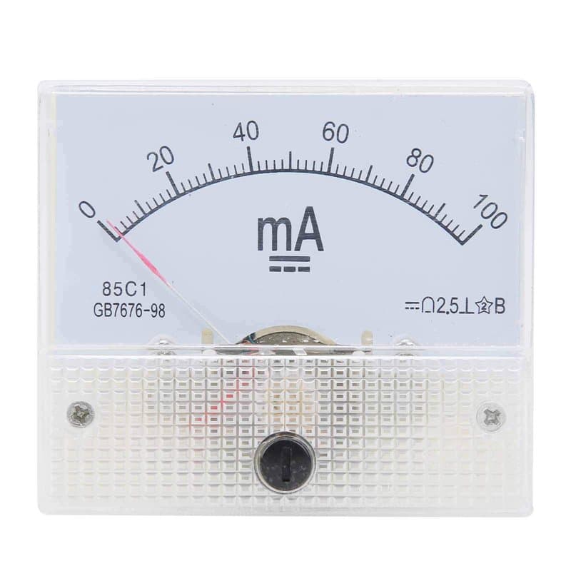 Ampèremètre, Ampèremètre Analogique, 85c1 DC 0~100ma Pointeur DC Ampèremètre Panneau de Courant Indicateur de Mesure Instrument