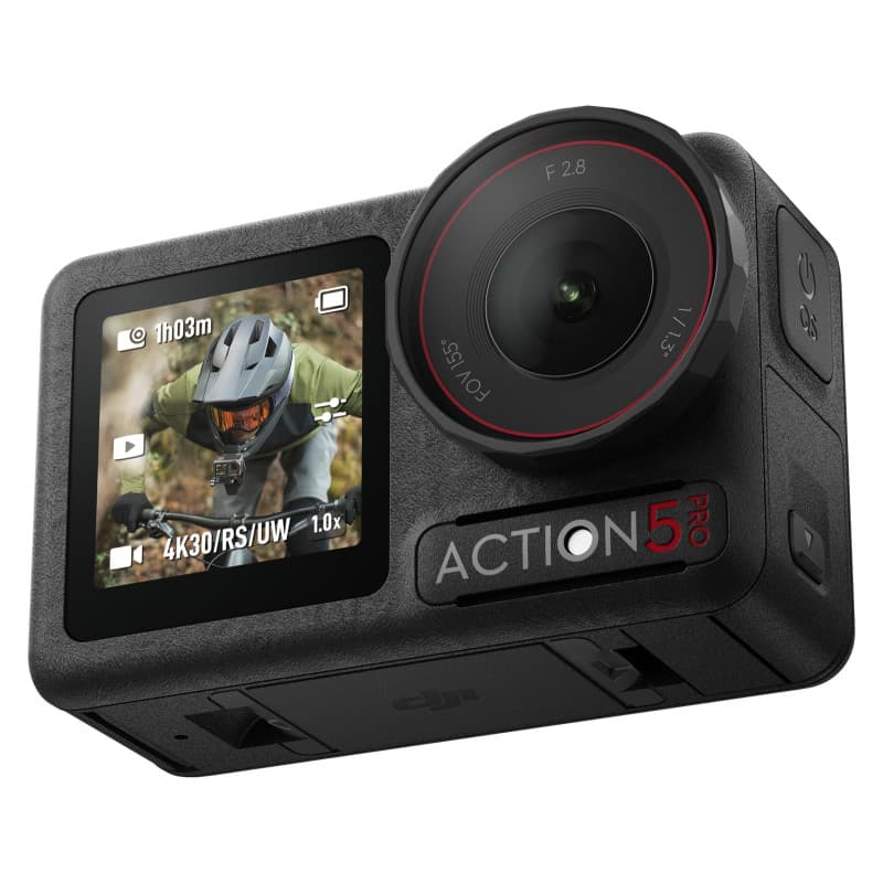 DJI Bundle Essentiel Osmo Action 5 Pro, Caméra Étanche avec Capteur 1/1,3", Vidéo 4K/120 IPS, Suivi de Sujet, Stabilisation, Dou