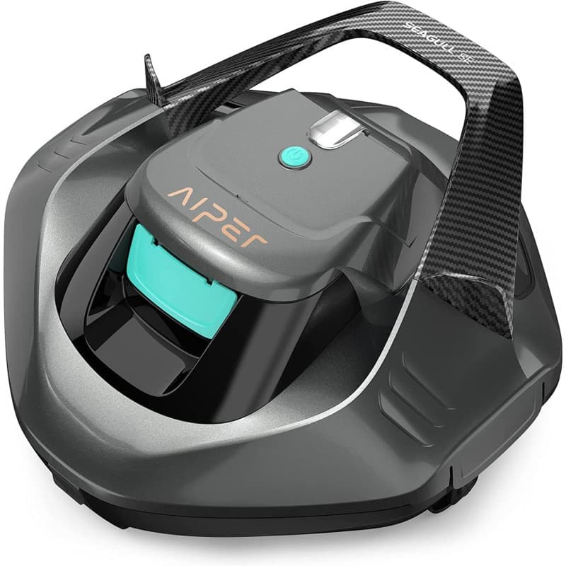 AIPER Robot Piscine, Aspirateur Piscine pour 90 Minutes D'autonomie, Nettoyeur de Piscine avec Deux Moteurs D'entraînement, Robo