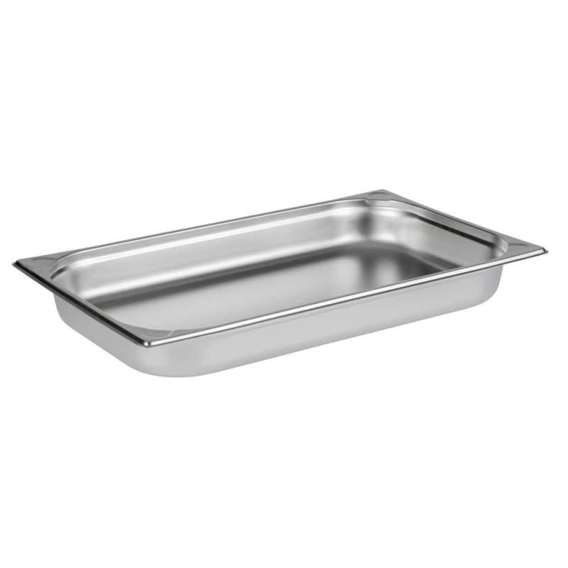 APS 81102 Récipient GN 1/1, récipient Gastronorm en acier inoxydable/dimensions 32,5 x 53 cm/profondeur 65 mm/volume 9 litres