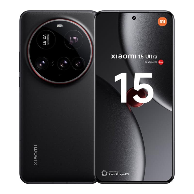 Xiaomi 15 Ultra Smartphone, 16+512GB, Noir, Super téléobjectif Leica 200MP 100mm, Batterie 5410mAh, HyperCharge 90W, HyperAI (Ch