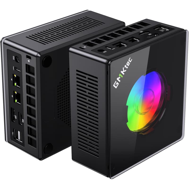 GMKtec Ryzen 9 Gaming Mini PC, K11 R9 8945HS (8C/16T, jusqu'à 5,2 GHz), 32GB DDR5 RAM, 2TB NVME SSD Mini Computer, Oculink, Dual